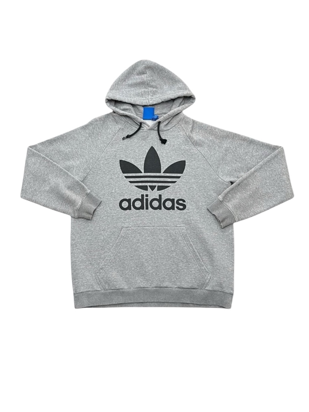 Men’s Adidas Trefoil Hoodie Grey Cotton Pullover